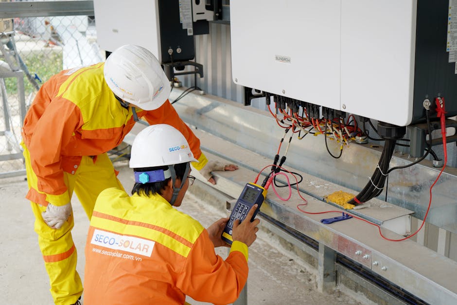 Een SAJ omvormer aangesloten op zonnepanelen en een batterij in een moderne energie-installatie.